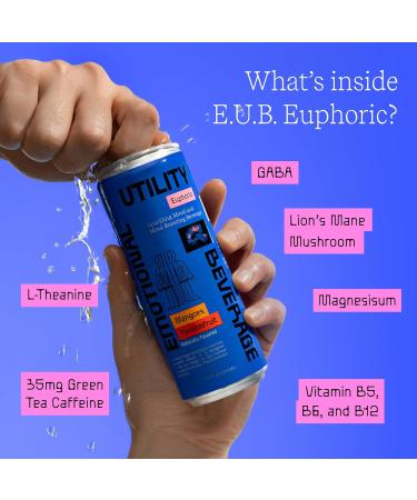 Buy Euphoric Sweet Lemon Sparkling Beverage - Nootropics & Adaptogens | 12oz Cans (12 Pack) - Elevate Your Mood Now - Buy Online on GoSupps.com