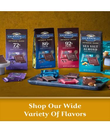 GHIRARDELLI Intense Dark Chocolate Bar with Toffee Almond - 3.5 Oz (Pack of 12) | Premium Chocolate Treats - Buy Online on GoSupps.com
