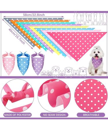 20-Piece Adjustable & Washable Dog Bandanas | Polka Dot Triangle Scarf for Small to Medium Pets - Buy Online on GoSupps.com