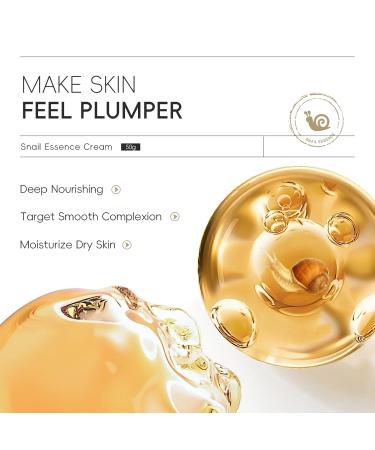 LAIKOU Korean Snail Essence Cream Face Moisturizer Moisturizer Face Cream Korean Moisturizer for All Skin Types Hydrating Firming Moisturizing Gentle 50g/1.76oz. - Buy Online on GoSupps.com