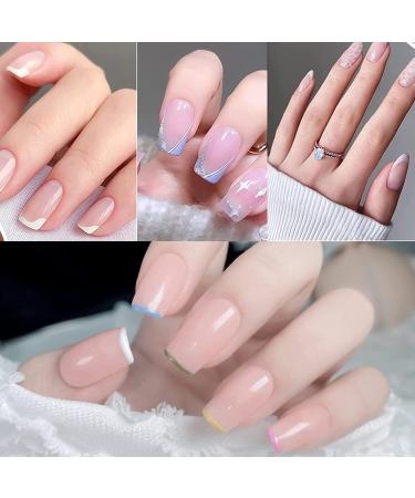 Luvadeyo Nail Stamp Set - 1 Piece French Nail Manicure Kit with 8 Stamps & Scraper for Perfect Nail Art - Buy Online on GoSupps.com