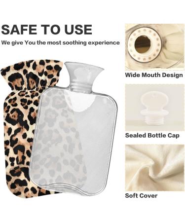 Buy Naanle Leopard Pattern Hot Water Bottle - 2L Transparent Bed Warmer for Pain Relief & Cold Therapy - Buy Online on GoSupps.com