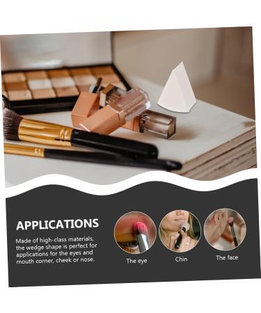 FRCOLOR 8 Sets Triangular Sponge Swab Cotton Pads for Face Mineral Foundation Powder Mini Portable Mixer Triangle Sponge Powder Puff White Emulsion Flutter Sector Girls - Buy Online on GoSupps.com