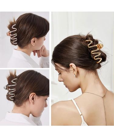 Large Gold Hair Claw Clip for Thick Hair - Non-Slip Jaw Clamp Metal Hair Clip for Women and Girls - Buy Online on GoSupps.com