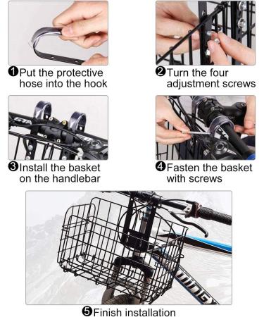 Folding Rear Bike Basket | Detachable Front Basket | Rust-Proof Wire Mesh | Bike Cargo Rack - Buy Online on GoSupps.com