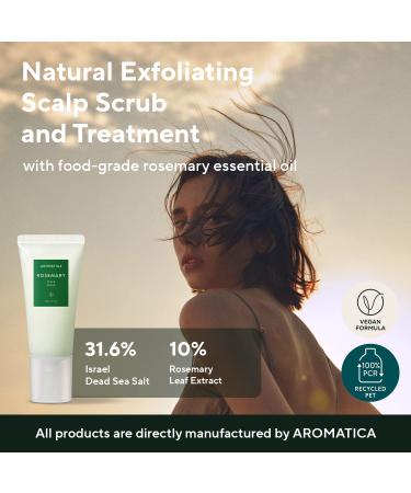 AROMATICA Rosemary Scalp Scrub & Spray Set - Nourish & Protect Hair with Rosemary Oil | Detox & Refresh Scalp from Toxins - Buy Online on GoSupps.com