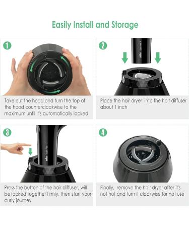 Collapsible Hair Diffuser for Curly Hair | Universal Attachment for Blow Dryer with Adjustable Size | Ideal for Long, Thick, and Natural Wavy Hair - Buy Online on GoSupps.com
