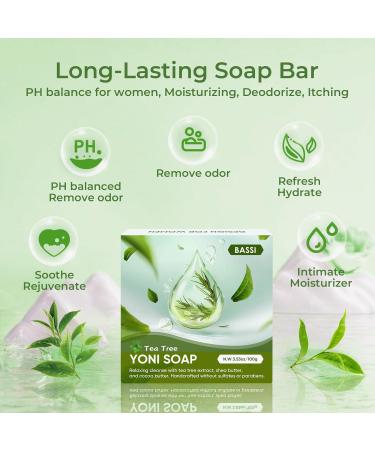 Tea Tree Feminine Wash & Yoni Oil Set - pH Balance Odor Removal & Moisturizing | 1 Fl.Oz Oil 5.07 Fl.Oz Wash & 3.53 Oz Soap for Women - Buy Online on GoSupps.com