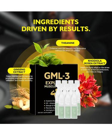 HENGRUNXIN GML-3 Six-in-One Muscle Growth Oral Solution gml 3 Oral Solution Support Exercise Performance Workout Recovery & Strength - Suitable for All Men and Women - Buy Online on GoSupps.com