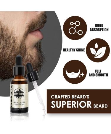 Beard Oil for Men - 1 fl.oz Sandalwood Scent | Growth & Conditioning | Hydrating Facial Hair Care & Essential Oils for Soft Shine - Buy Online on GoSupps.com