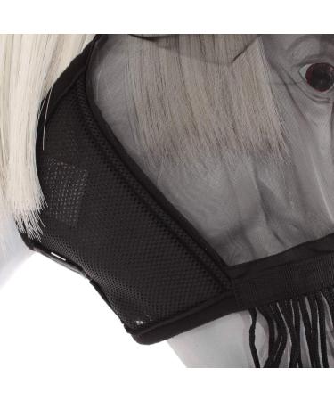 BUSSE Fly Mask with Fringes - Black WB | Premium Fly Cover for Horses - International Shipping Available - Buy Online on GoSupps.com