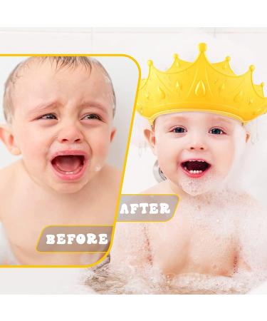 Kids Adjustable Baby Shower Cap - Yellow Bath Visor to Keep Water Out of Eyes and Ears - Buy Online on GoSupps.com