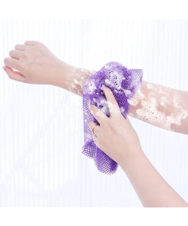African Exfoliating Net Set - 4 Pcs 31.5 Inch Long Body Sponges for Shower Bathing - Multicolor 1 - Buy Online on GoSupps.com