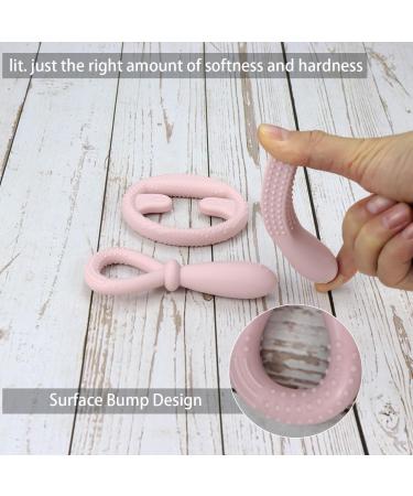 Sensory Silicone Chewing Tools for ADHD & Autism - Pack of 3 | Teething & Nail Biting Relief - Light Pink - Buy Online on GoSupps.com