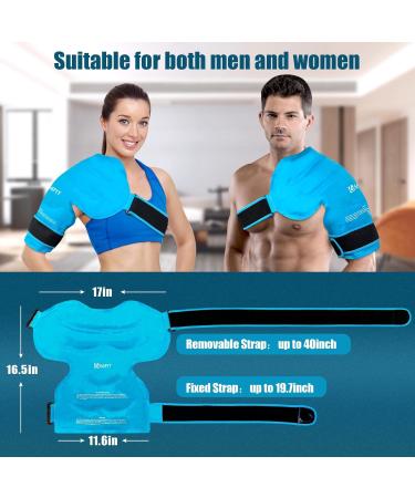 66FIT Shoulder Ice Pack - Hot/Cold Therapy Wrap for Pain Relief & Recovery - 17X16.5 - Buy Online on GoSupps.com