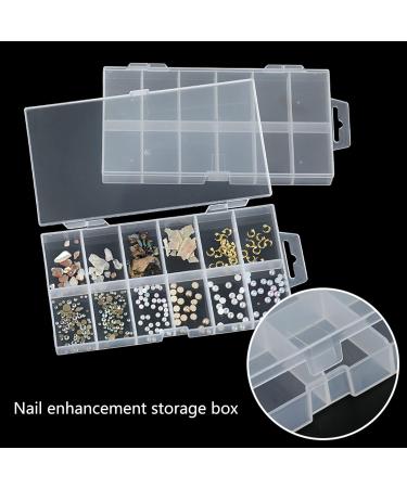 BAYORE 12 Space Transparent False Nail Art Tips Storage Box Nail For Glitter Storage For Case Container Nail Art Too Nail Container - Buy Online on GoSupps.com