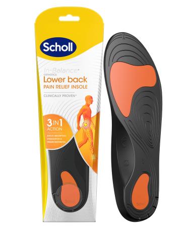 Scholl Orthotic Insole Lower Back Pain Relief Small UK Size 4.5-6.5 1 Count (Pack of 1)