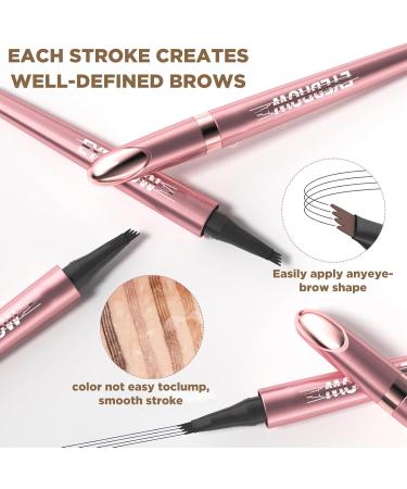 TaimeiMao Magic Eyebrow Pen Waterproof 3D Eyebrow Pen New 3D Microblading Eyebrow Pen Strong Adhesion for Shaping Natural Eyebrows Dark Brown - Buy Online on GoSupps.com