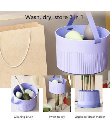 All-in-One Makeup Brush Cleaning Bowl & Tool Organizer - Best Cosmetic Brush Cleaner & Drying Rack for Brushes Sponges & Powder Puffs - Buy Online on GoSupps.com