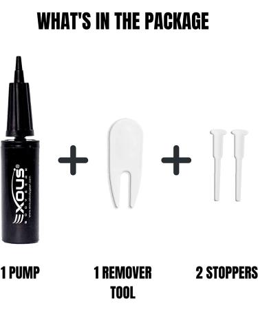 Exercise Ball Pump Inflator + Replacement Plugs | For Stability, Yoga, Pilates Balls | Includes Stopper Remover Tool - Buy Online on GoSupps.com