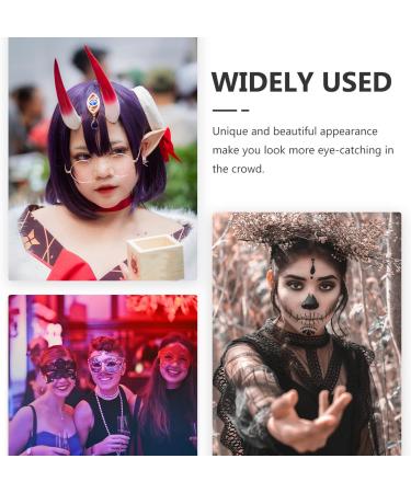 1 Pair Diy Croissant Hair Accessories Cosplay Party Props Artificial Animal Horns Artificial Sheep Tiefling Horns Cosplay Party Supplies Demon Horns Cosplay Girl Plastic 3d Aries - Buy Online on GoSupps.com