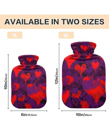 Valentine's Heart Heat Bottles 1L BPA-Free Pain Relief & Hot Cold Therapy | Perfect Gift - Buy Online on GoSupps.com