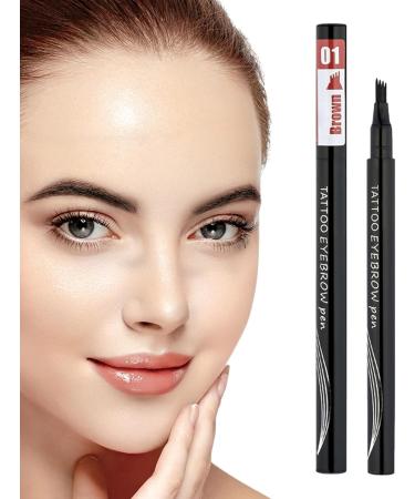 Multi-Fork Eyebrow Portable Eyebrow Contouring Pencils with 4 Tips - Eyebrow Makeups with Natural Effect for Home Traveling Working Dating Gathering Hondony 1#brown - Buy Online on GoSupps.com