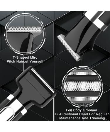 SURKER Electric Back Shaver & Body Grooming Kit - Cordless Hair Clipper for Men with Adjustable Handle - Waterproof and Multi-functional - Buy Online on GoSupps.com