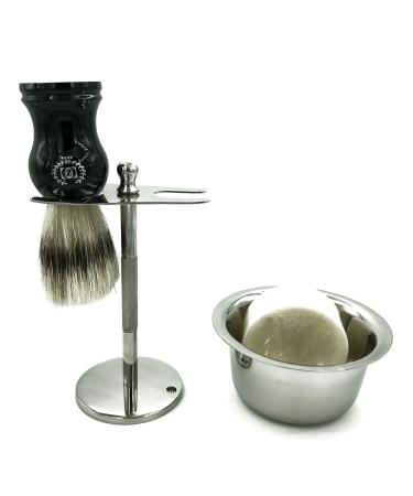 Shaving Stand for Safety Razor and Brush with Mug Cream Stainless Steel Heavy Zeva Shave Blade The Admiral Stand Extra Wide Openings Soap for Rich Lather Nickle platted Mug Bowl Sturdy Stand