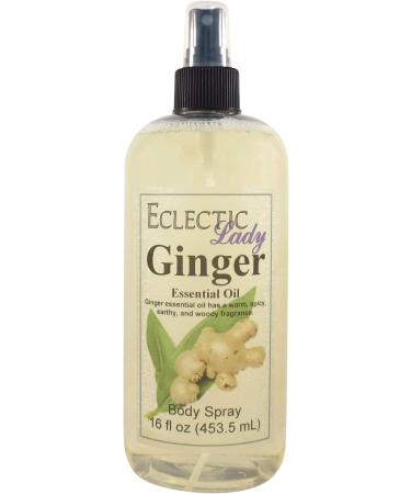 Ginger Essential Oil Body Spray 16 ounces Body Mist for Women with Clean Light & Gentle Fragrance Long Lasting Perfume with Comforting Scent for Men & Women Cologne with Soft Subtle Aroma For Regular Strength 16 Fluid Ounces