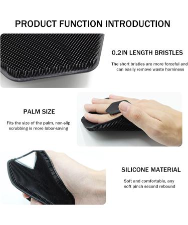 Silicone Exfoliating Body Scrubber with Storage Hooks - No-Slip Handle - Bath Accessories - Black - Buy Online on GoSupps.com