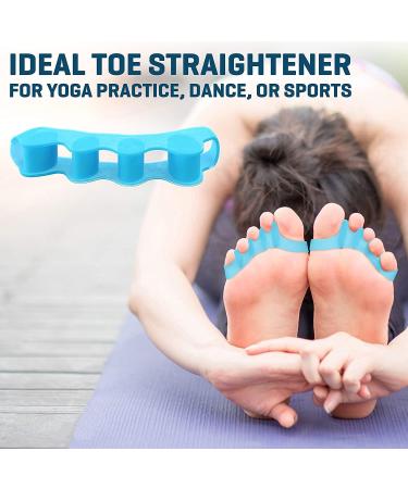 2 Pairs Blue Gel Toe Separator & Bunion Corrector for Women - Silicone Yoga Toe Straightener & Foot Stretcher - Big Toe Spacers & Spreaders (4 pcs) - Buy Online on GoSupps.com