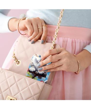 Shop Stylish Lipstick Case - Leather Organizer with Mirror & Cute Cat Pattern | Mini Lip Gloss Holder for Perfect Travel - Buy Online on GoSupps.com