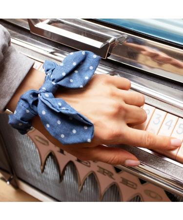 LIKERY StoneWashed Scrunchies | Denim Hair Ties & Bracelets | Stylish Blue Scrunchies | Comfortable Mesh Headband - Buy Online on GoSupps.com