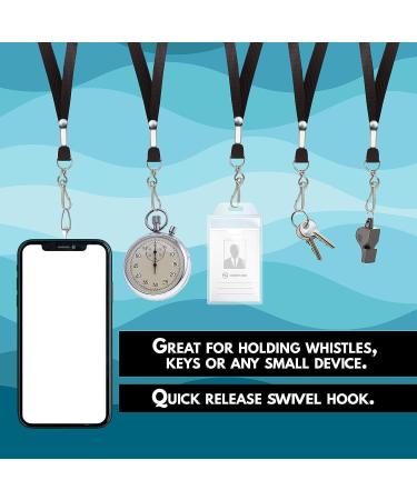 Water Gear Pull-Away Lanyard | Strong & Durable for Keys and Whistles | Water Lifeguards' Essential Accessory | Black Red - Buy Online on GoSupps.com