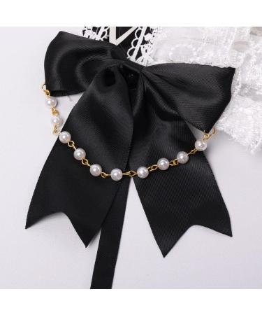 COSDREAMER Girl Headwear Maid Cosplay Headdress Lace bow tie Flower Headdress Black - Buy Online on GoSupps.com