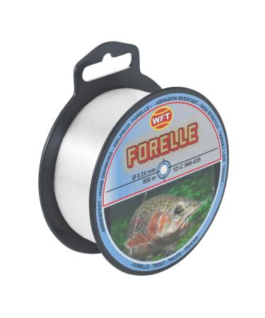 WFT FISCH FIRE ROUDEL 500M Clear fishing line for trout fishing monofilion cord for trout trout cord for fishing cord 0.20mm / 3.8kg load capacity
