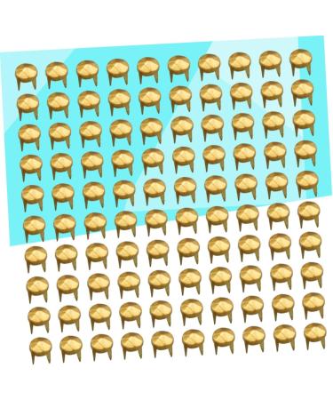 NUOBESTY 100pcs Rivet for DIY Punk Shoes Embellish Clothes Rivets Button Nail Clothing Accessories Metal Stud 100pcs Golden - Buy Online on GoSupps.com