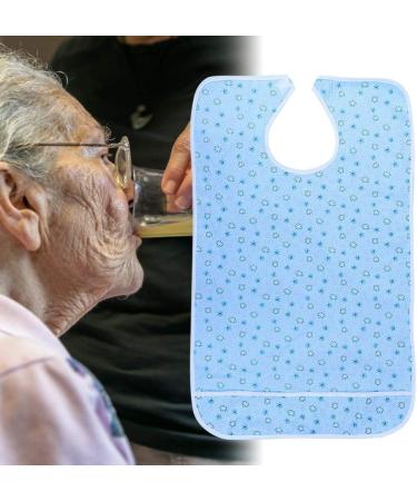 4 Types High Temperature Resistance No Deformation Pratical Dining Aid Bib Bib Apron Catch Food Leaking Soup for Adult the Elderly(27*17*2cm-Flower blue) - Buy Online on GoSupps.com