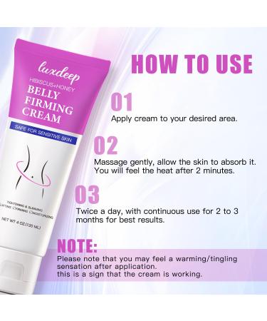 Hibiscus and Honey B Flat Belly Firming Cream - Moisturizing & Firming Body Lotion for Stomach Thighs & Butt | 120 ML - Best for Men & Women - Buy Online on GoSupps.com