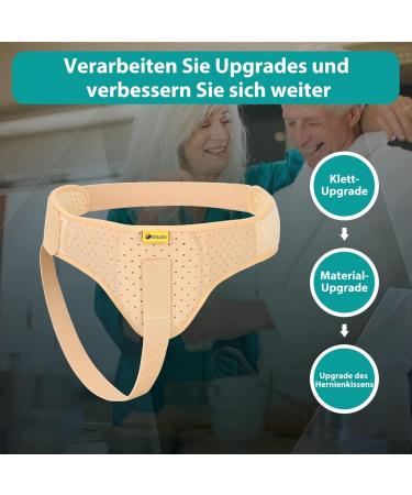 Tenbon XL Beige Hernia Belt for Men | Inguinal Support & Medical Protection | Adjustable Hip Bandage for Sports Hernia - Buy Online on GoSupps.com