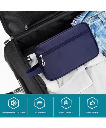 FITDON Men's Waterproof Toiletry Bag - Portable Travel Shaving Dopp Kit in Blue - Buy Online on GoSupps.com