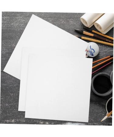 EXCEART Diy Paper 100 Sheets Raw Rice Cardboard Drawing Paper Craft Paper Chinese Calligraphy Paper White 0.01X34.5X34.5CM - Buy Online on GoSupps.com