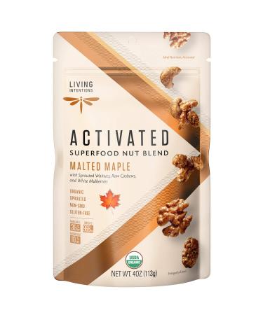 Living Intentions Sprouted Organic Nut Blend Malted Maple NonGMO  Gluten Free  Vegan Paleo  4 Ounce Unit MALTED MAPLE 4 Ounce