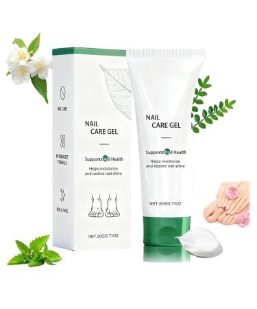 JIAOY Natural Nail Care Gel Strengthening Serum for Damaged and Brittle Cuticles Nail Growth Repair Cream Foot Moisturizer and Repair Cream (1PCS)
