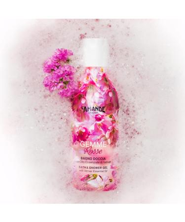  L'Amande Almond Red Gems Bath & Shower Gel 250ml Delicate and Fragrant Foaming Bath & Shower Gel for Body and Face Leaves Skin Smooth and Supple Dermatologically Tested - Buy Online on GoSupps.com