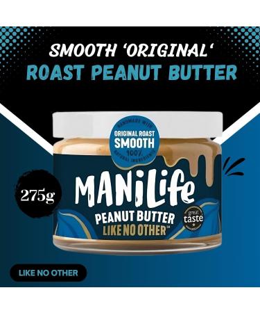 ManiLife Peanut Butter Pick N Mix - Choose From 6 Flavours | Original-Roast Deep-Roast Original Roast-Smooth Deep Roast-Smooth Rich Cocoa-Smooth & Crunchy - Pack of 2 x 275g 275 g (Pack of 2) - Buy Online on GoSupps.com