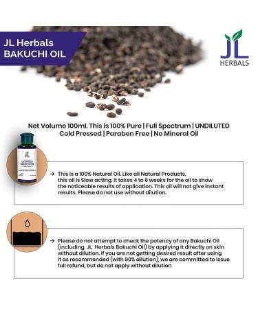 Bakuchi Oil 100ml (3.5 fl.oz) | 100% Pure Psoralea corylifolia | Cold Pressed | External Use - Buy Online on GoSupps.com