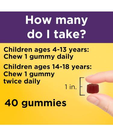 Nature Made Kids First Elderberry Gummies with Vitamin C, Zinc - 40 Gummies - Buy Online on GoSupps.com