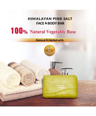 Natural Solution Himalayan Pink Salt Soap Bar with Turmeric & Neem - Moisturizing Organic Soap (1-Pack) - Buy Online on GoSupps.com